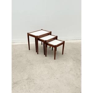 Scandinavian Nesting Tables In Rosewood And Formica, 1970