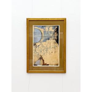 Peinture technique mixte sur papier de Jan KARCZEWSKI (1931-2017), Pologne 1993