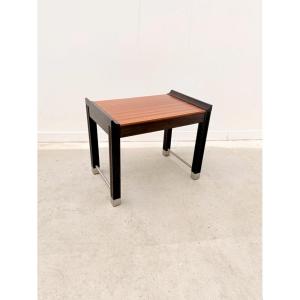 Side Table Made Of Mahogany And Stained Oak, France, 1980