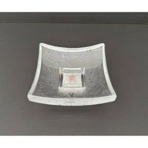 Tray By Bertil Vallien For Kosta Boda, Made Of Blown Glass, Sweden, 1980  