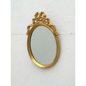 Louis XVI-style Mirror In Gilded Wood, 1970
