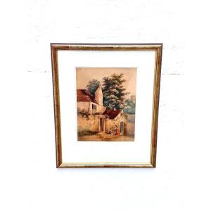 Watercolor Painting On Paper, France, 19th Century