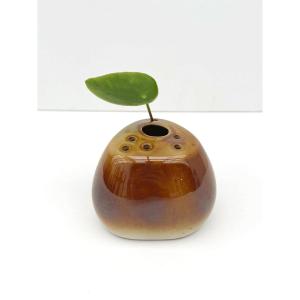 Vase pique-fleurs de Pierre LÈBE pour VIREBENT en porcelaine, France 1970