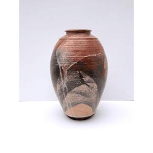Vase signé en céramique Raku, 1990