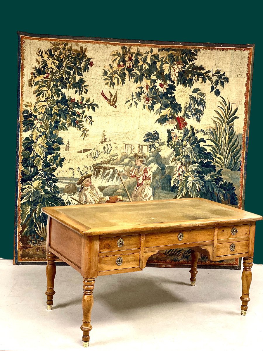 19th Century Wooden Partners' Desk-photo-4