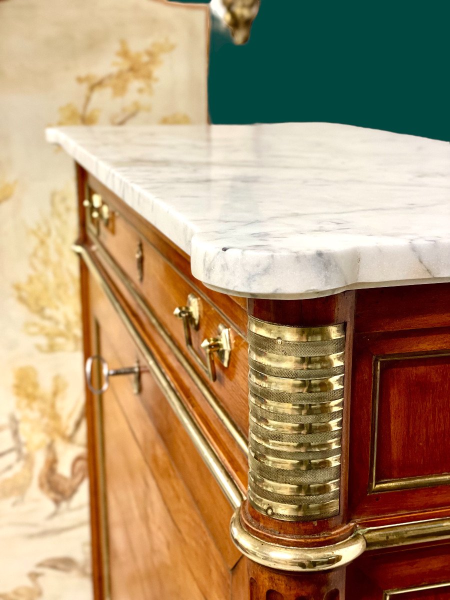  Louis XVI French Secrétaire Droit Or Drop Leaf Desk-photo-3