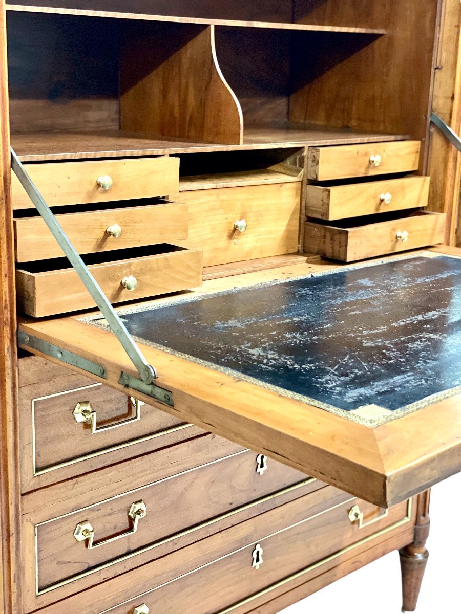 Louis XVI French Secrétaire Droit Or Drop Leaf Desk-photo-4