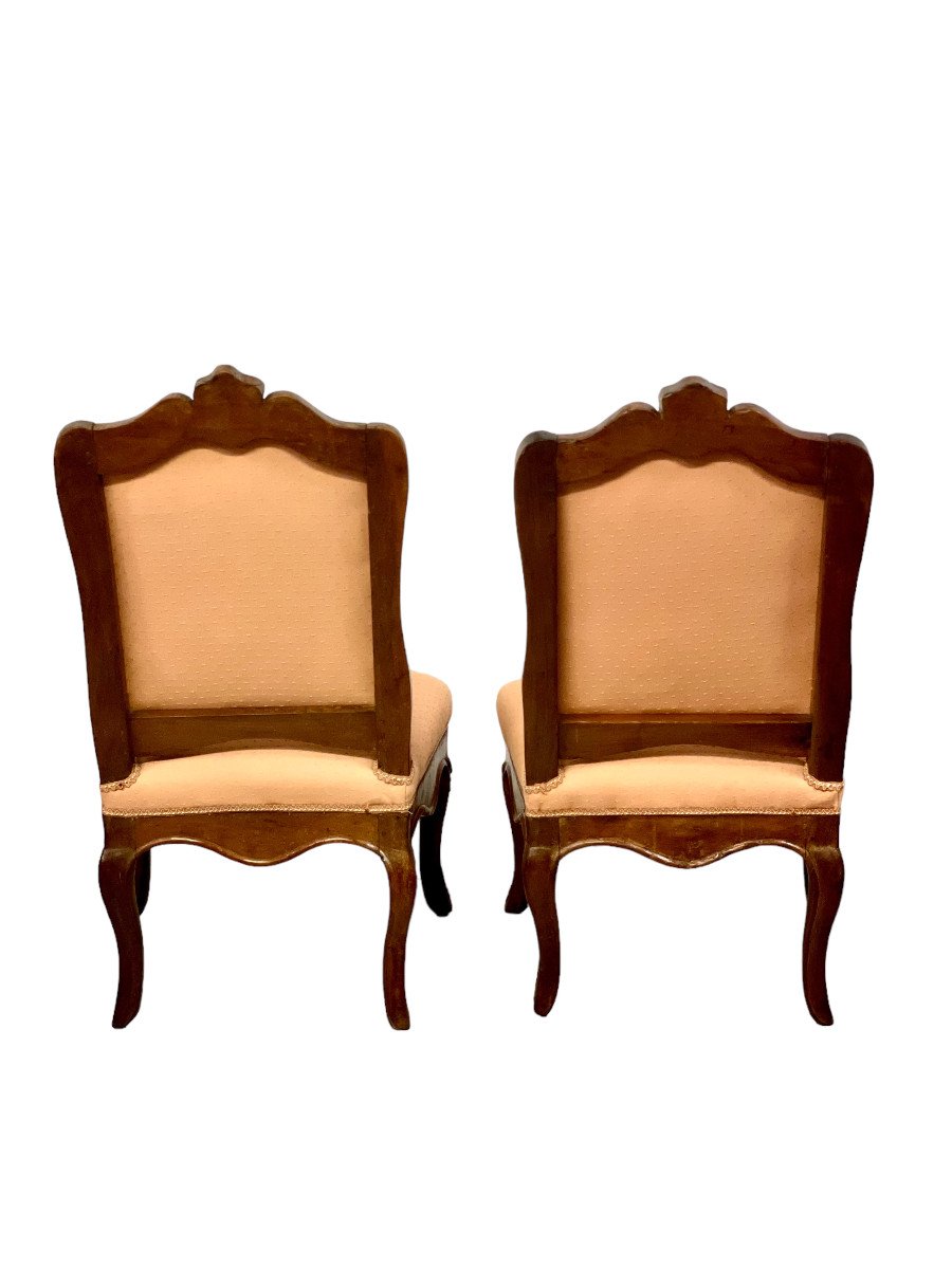 Pair Of 18th Century French Regency Chairs In Beech-photo-2