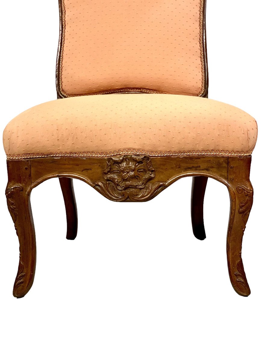 Pair Of 18th Century French Regency Chairs In Beech-photo-1