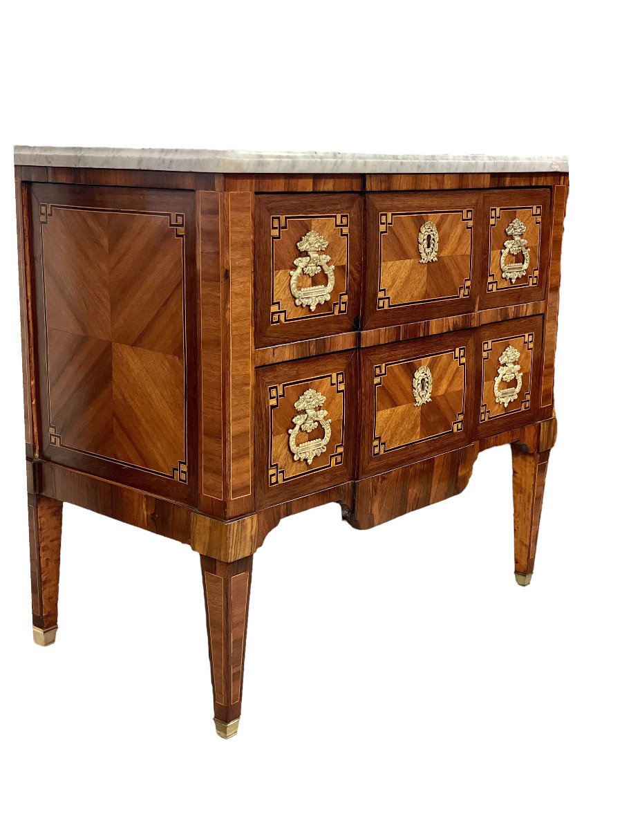 Commode en Marqueterie Louis XVI, France, 18ème Siècle-photo-2