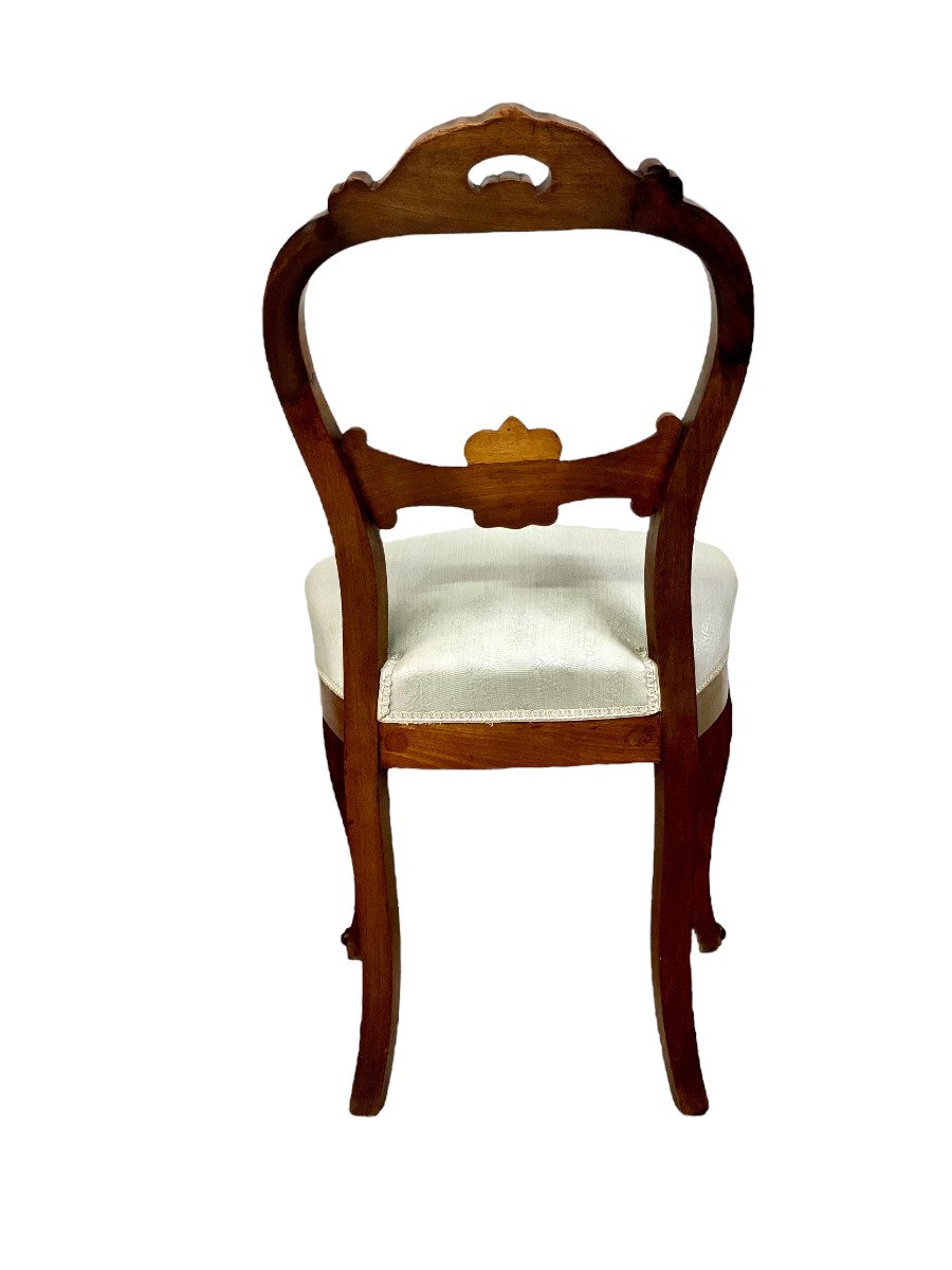 Suite de Quatre Chaises de Salle à Manger Napoléon III à Dossier Ballon-photo-3