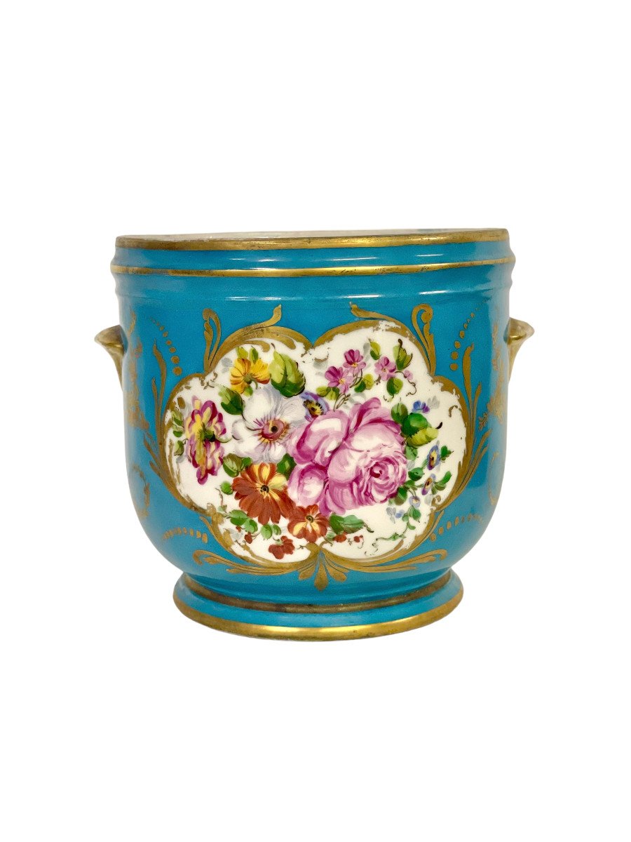 19th Century Cache Pot In Limoges Porcelain