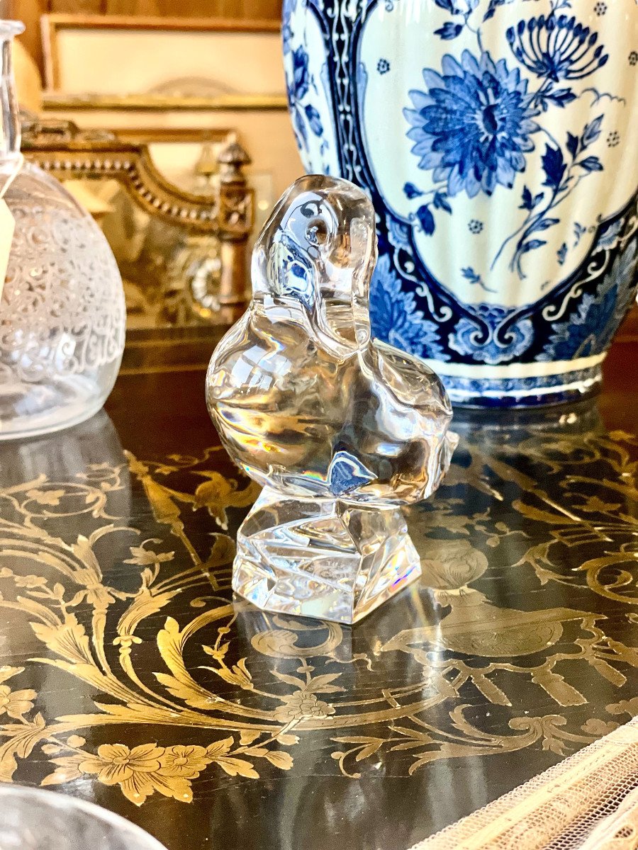 Baccarat Crystal Duck Figurine Decoration Or Paperweight-photo-5