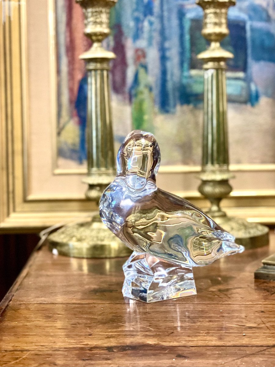 Baccarat Crystal Duck Figurine Decoration Or Paperweight-photo-6