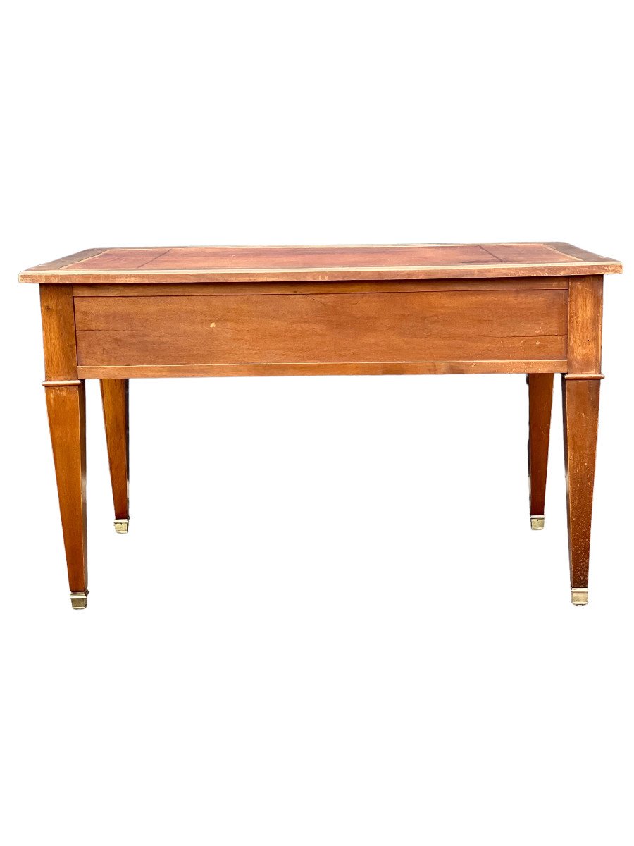 19th Century Louis XVI Style Leather Top Writing Desk-photo-4