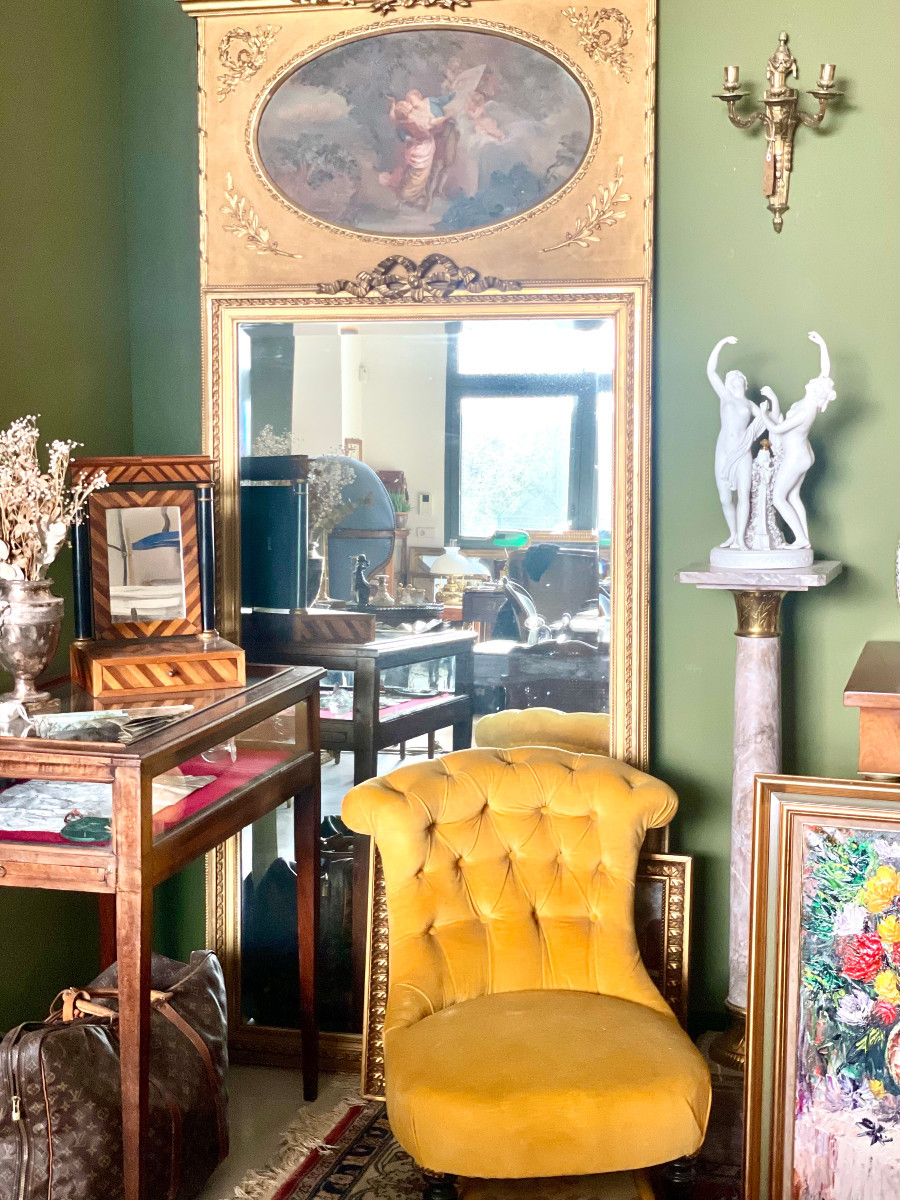 Vitrine en Noyer et Intérieur en Velours Rouge, France 19ème Siècle-photo-4