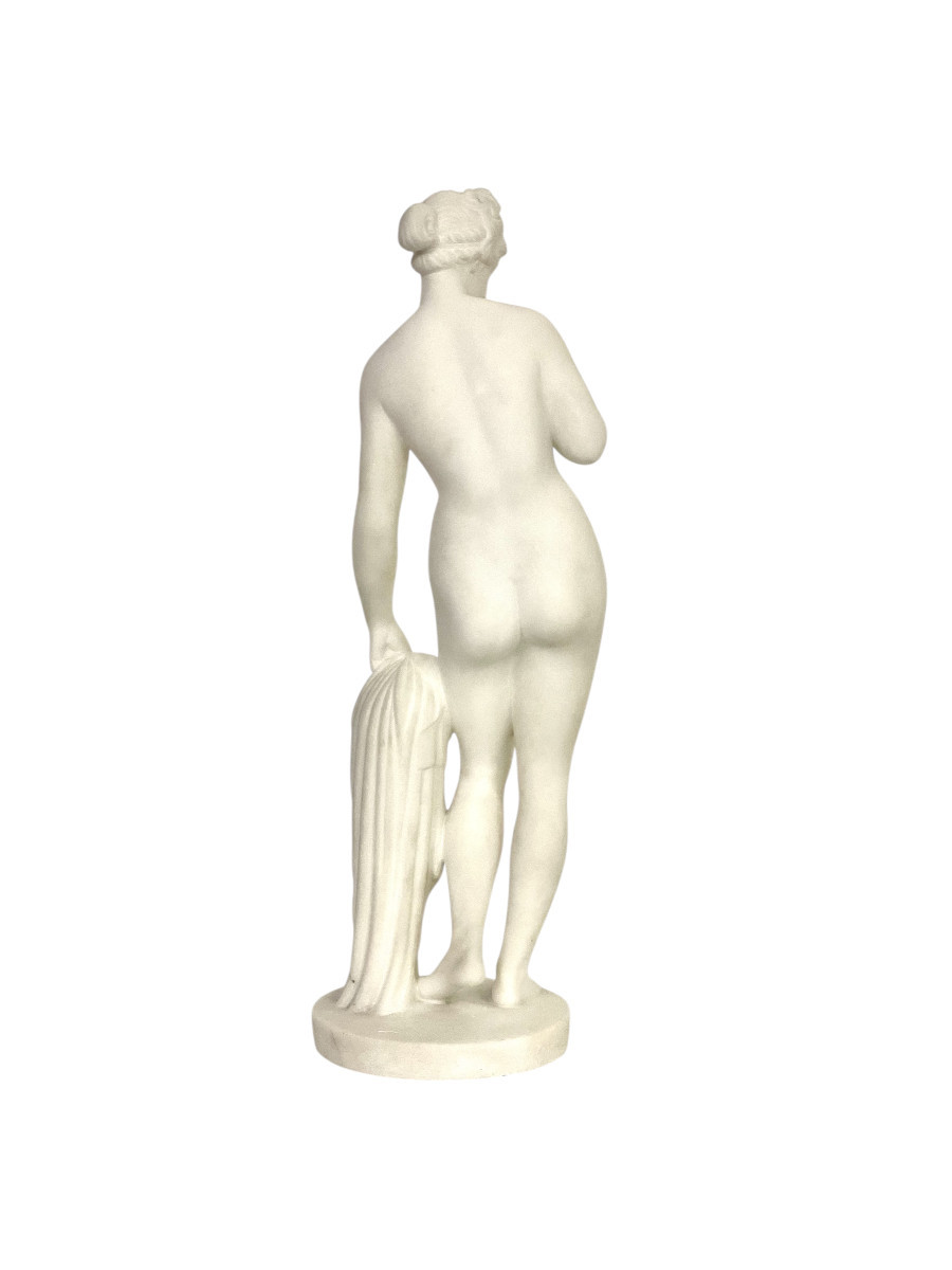 19th Century Alabaster Sculpture After Falconet "la Baigneuse"-photo-3