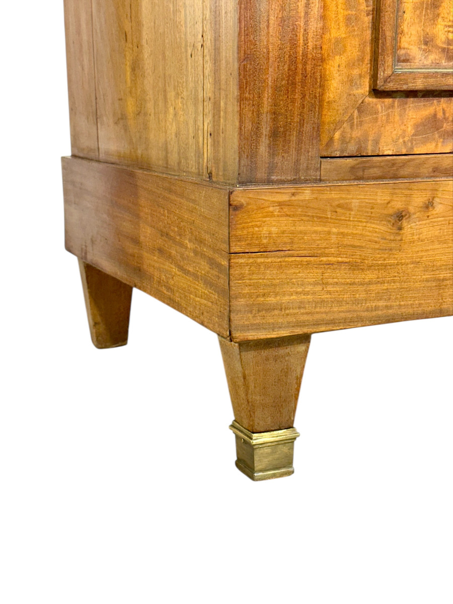 19th Century French Buffet In Burr Elm With Black Marble Top-photo-4