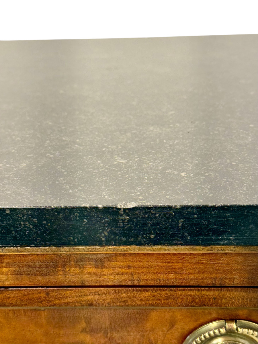 19th Century French Buffet In Burr Elm With Black Marble Top-photo-7
