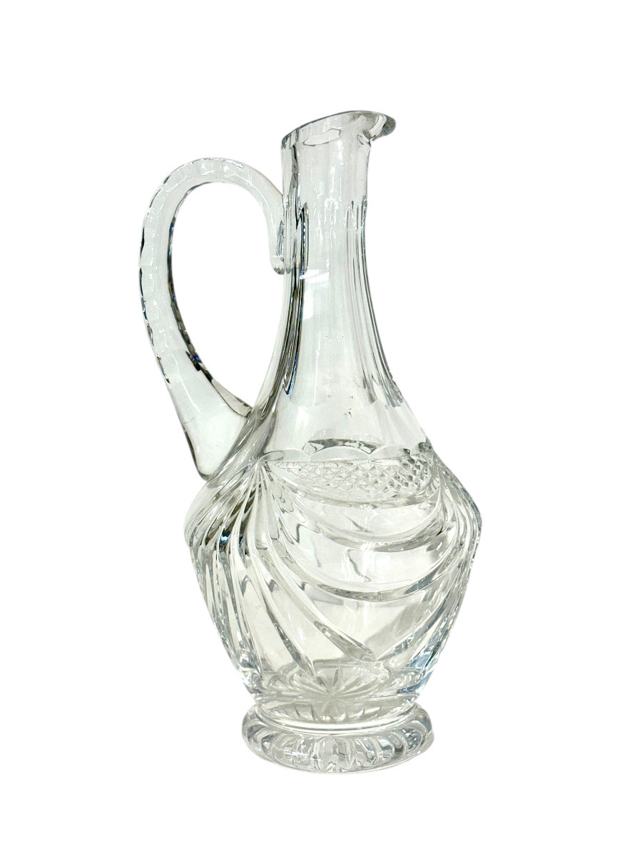 Carafe ou pichet en cristal taillé de Cristalleries de Lorraine-photo-3