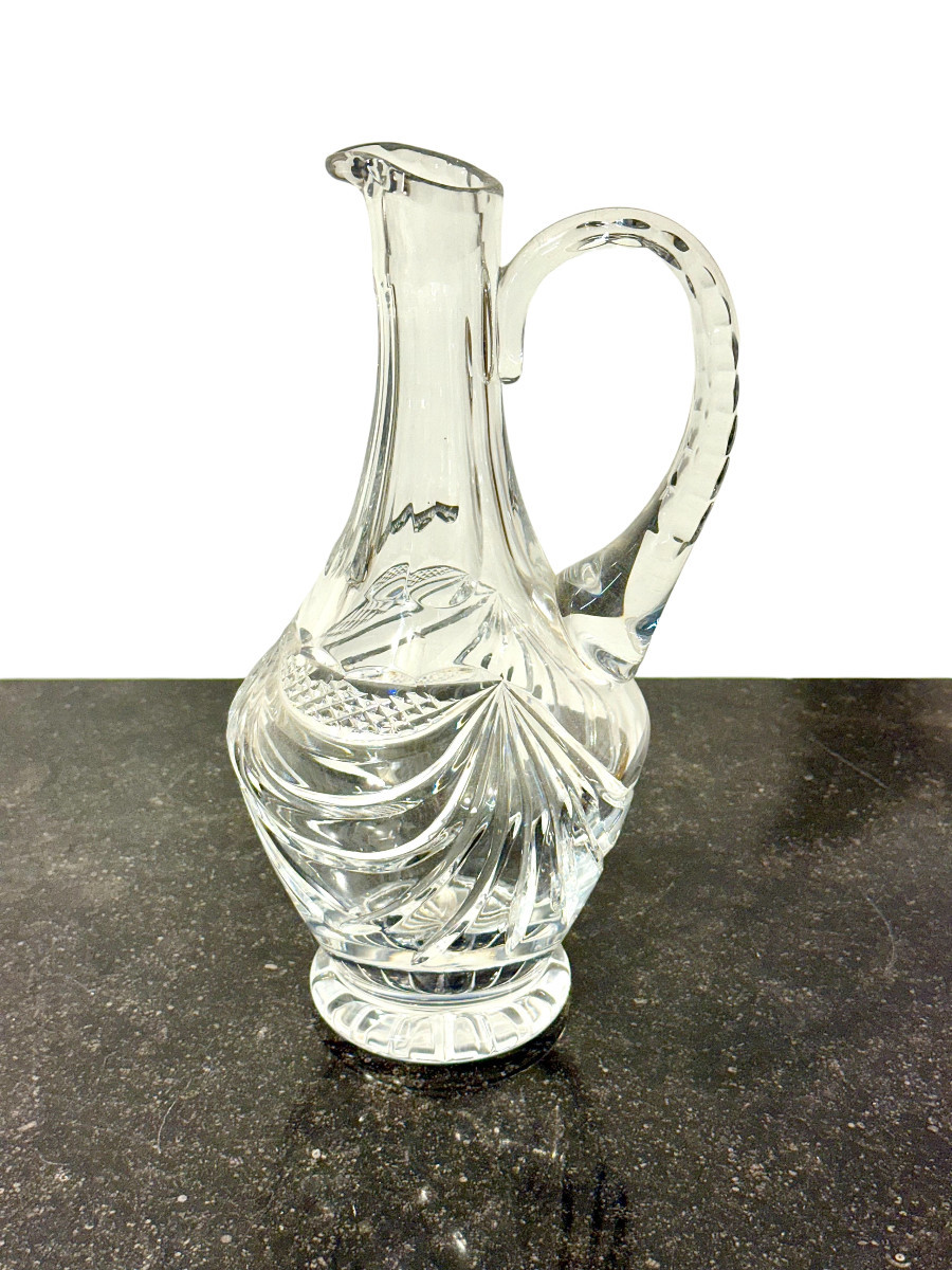 Carafe ou pichet en cristal taillé de Cristalleries de Lorraine-photo-8
