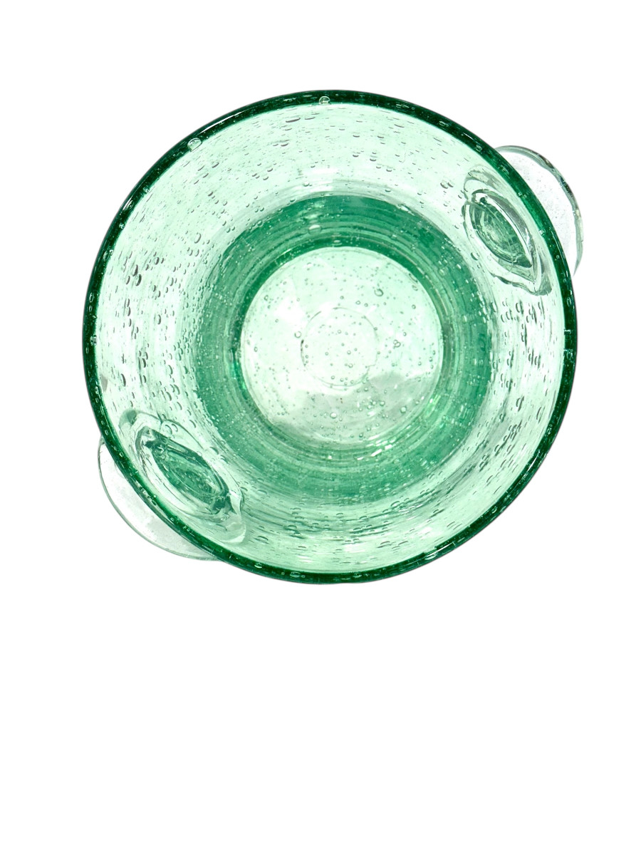 Seau à champagne en verre à bulles Biot, XXe siècle-photo-4