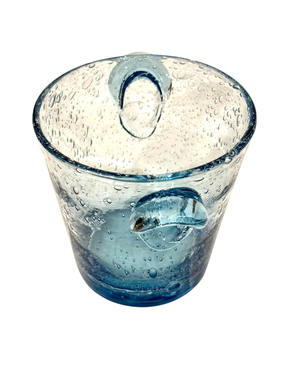Biot Blue Bubble Glass Champagne Bucket-photo-2