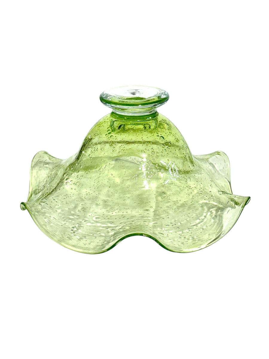 Biot Handblown Glass Centerpiece Bowl With Wavy Rim-photo-5