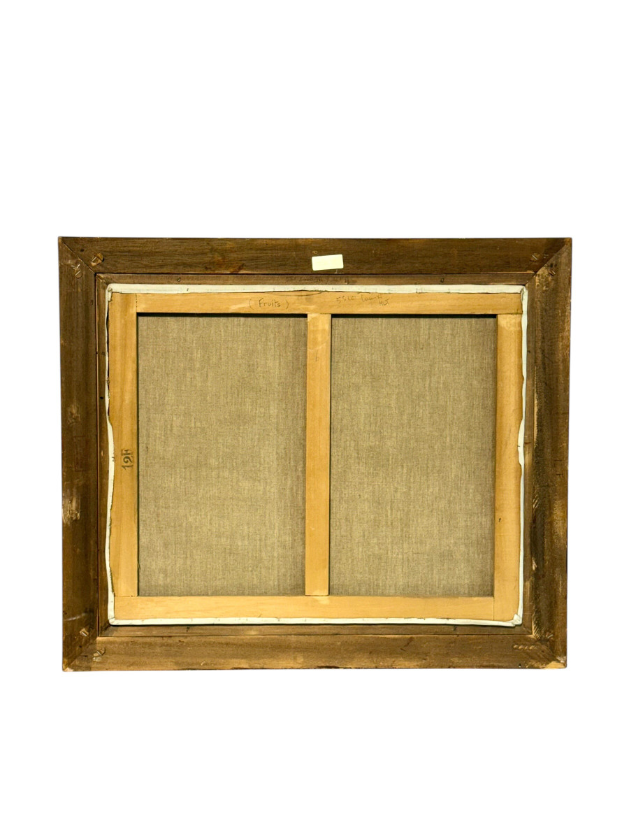 Nature morte aux fruits par B. Jacquet, sous cadre doré-photo-6