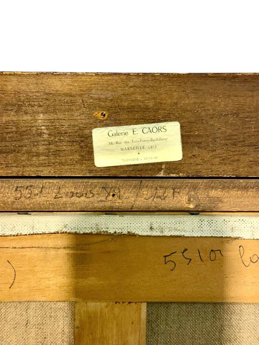 Nature morte aux fruits par B. Jacquet, sous cadre doré-photo-8