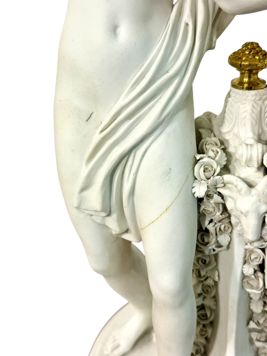 Paire de groupes de figurines en porcelaine biscuit, style de Sèvres, fin du XIXe siècle-photo-5