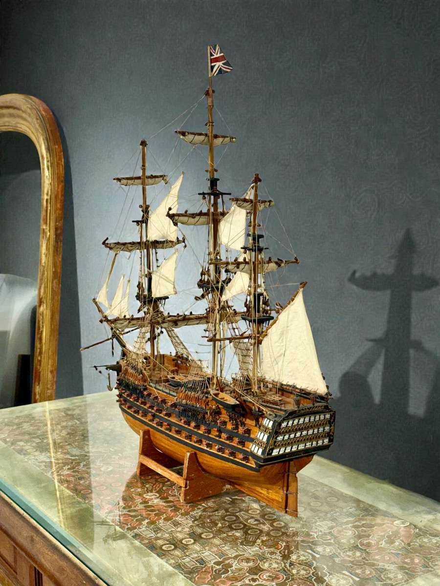 Ship Model Of Hms Victory, Mid-20th Century-photo-2