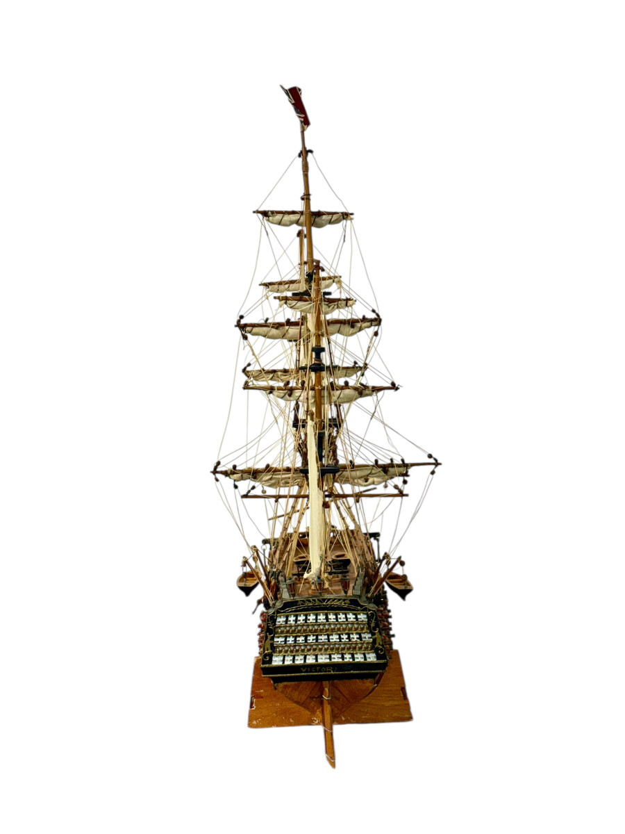 Ship Model Of Hms Victory, Mid-20th Century-photo-3