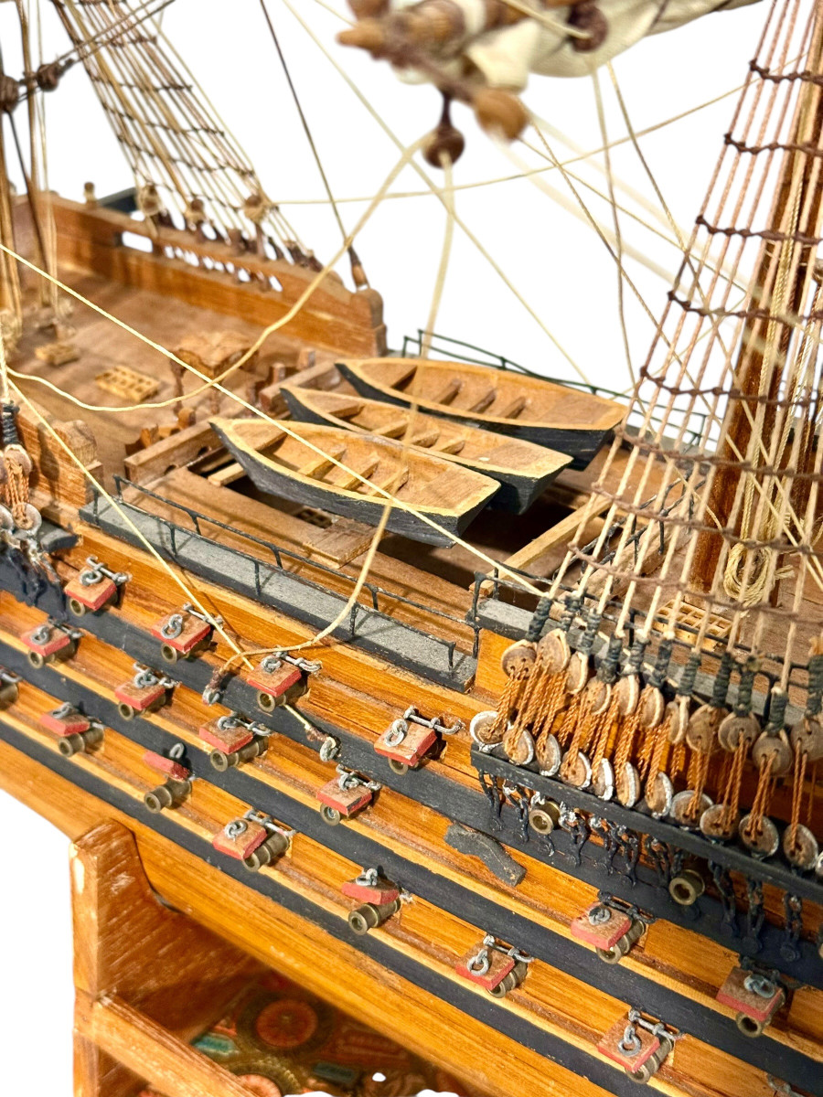 Ship Model Of Hms Victory, Mid-20th Century-photo-1
