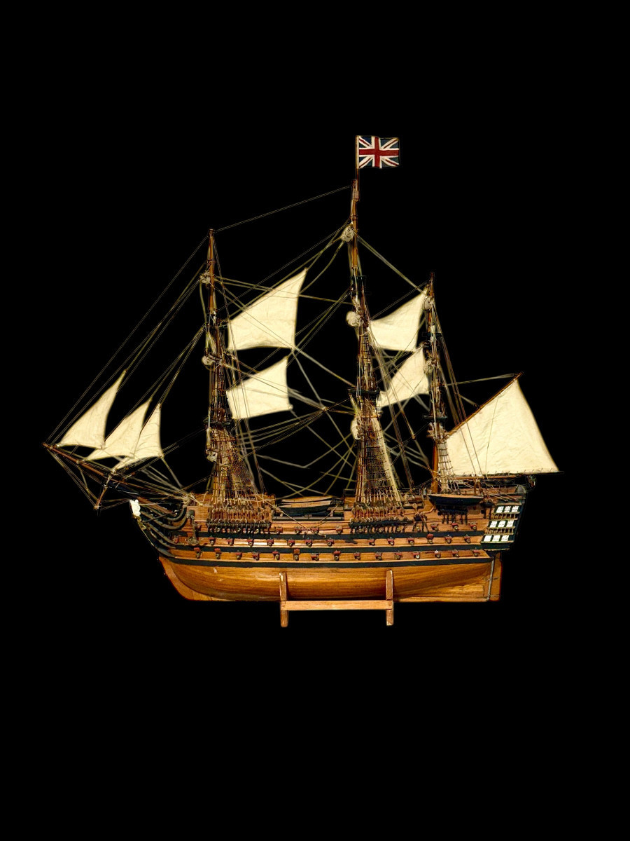 Ship Model Of Hms Victory, Mid-20th Century-photo-2