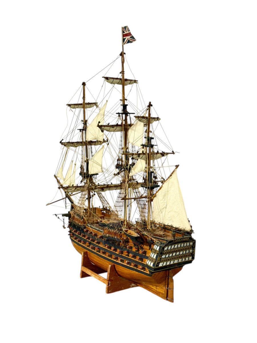 Ship Model Of Hms Victory, Mid-20th Century-photo-3