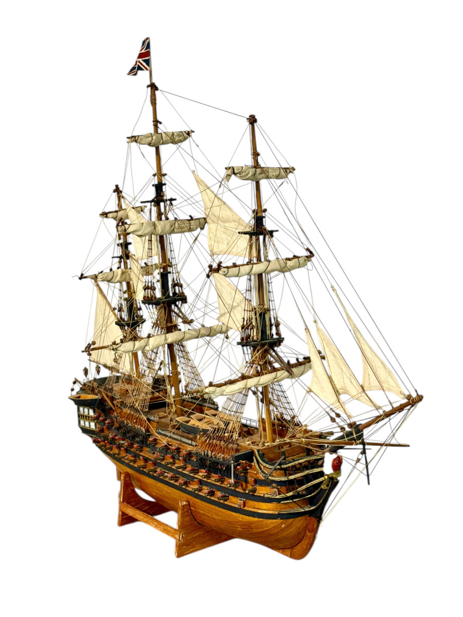 Ship Model Of Hms Victory, Mid-20th Century-photo-6