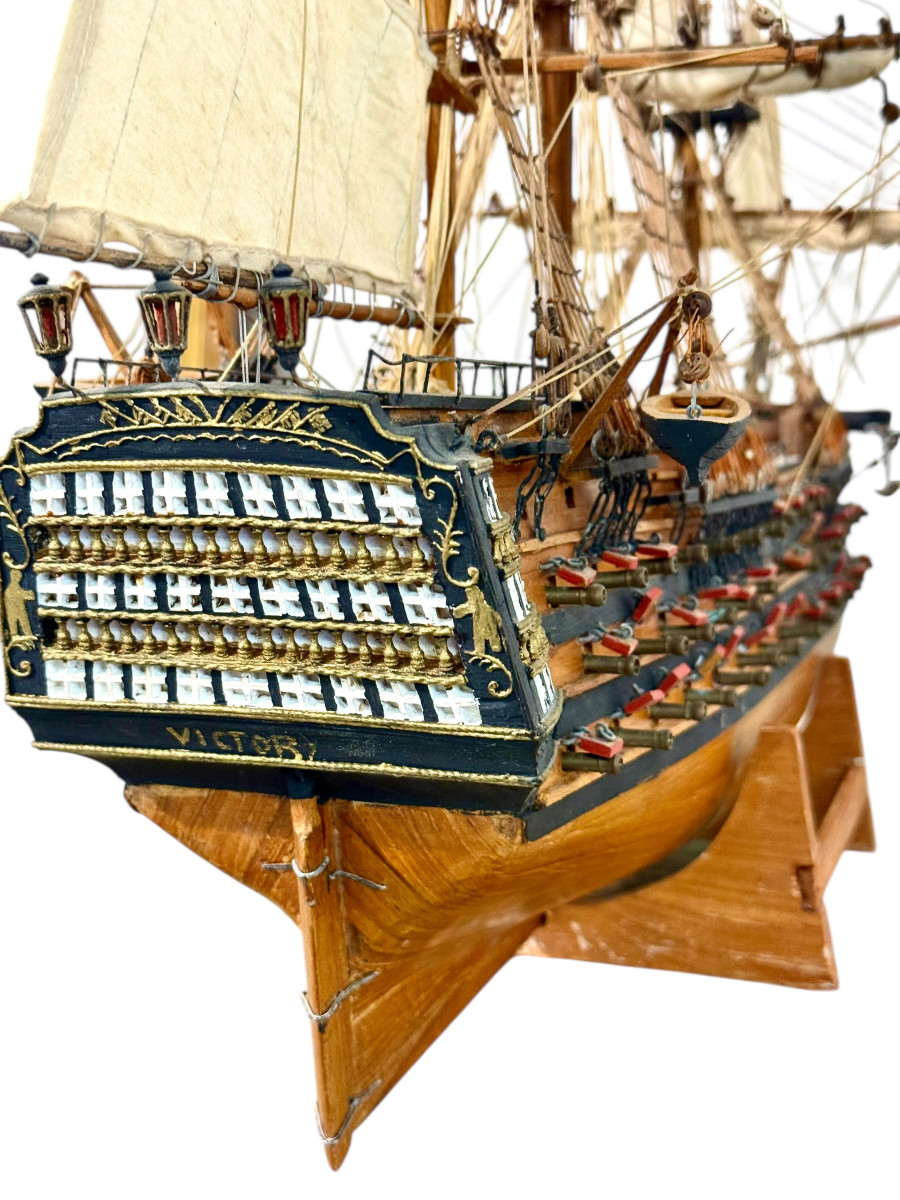 Ship Model Of Hms Victory, Mid-20th Century-photo-8