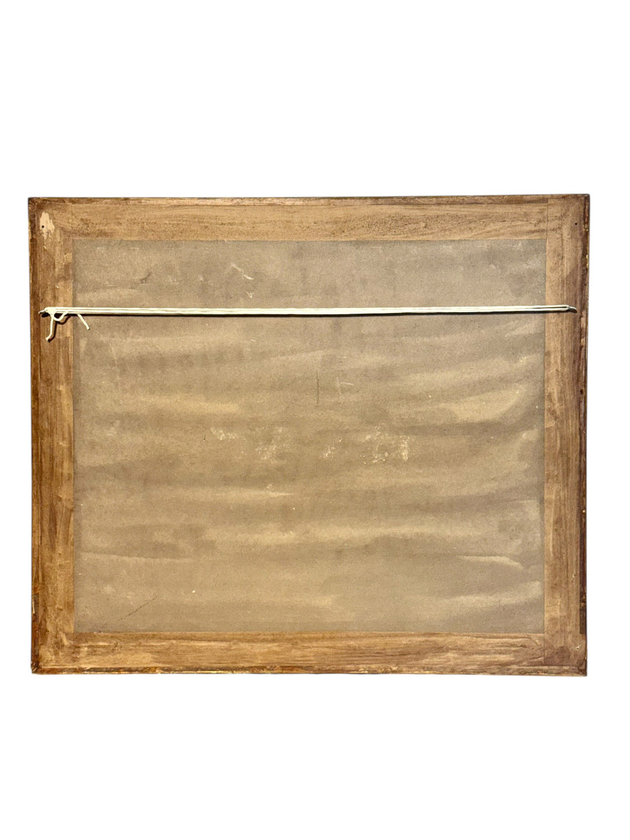 Empire Period Rectangular Giltwood Mirror, France 19th Century-photo-8