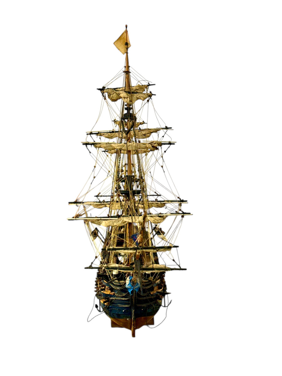 Large Maquette du HMS Victory, navire de guerre du XIXe siècle-photo-4