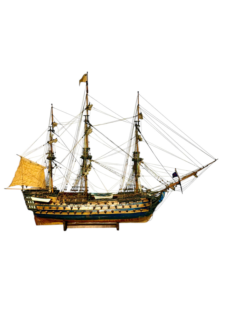 Large Maquette du HMS Victory, navire de guerre du XIXe siècle-photo-1