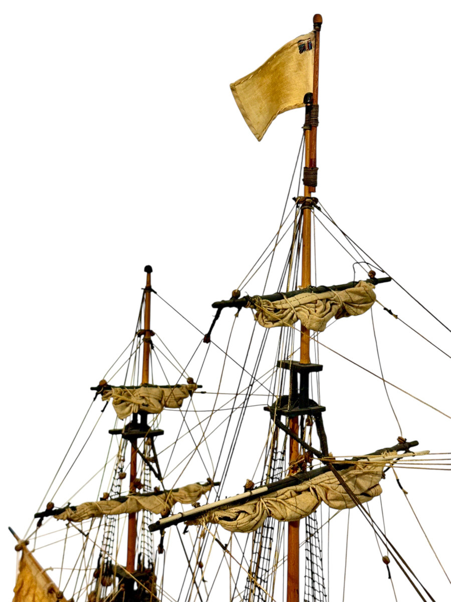 Large Maquette du HMS Victory, navire de guerre du XIXe siècle-photo-6