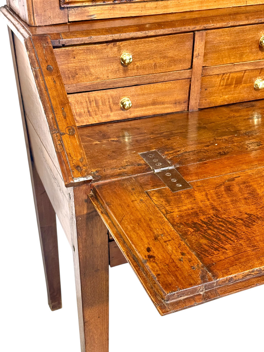 French Louis XVI Walnut Secretaire, Circa 1780-photo-1
