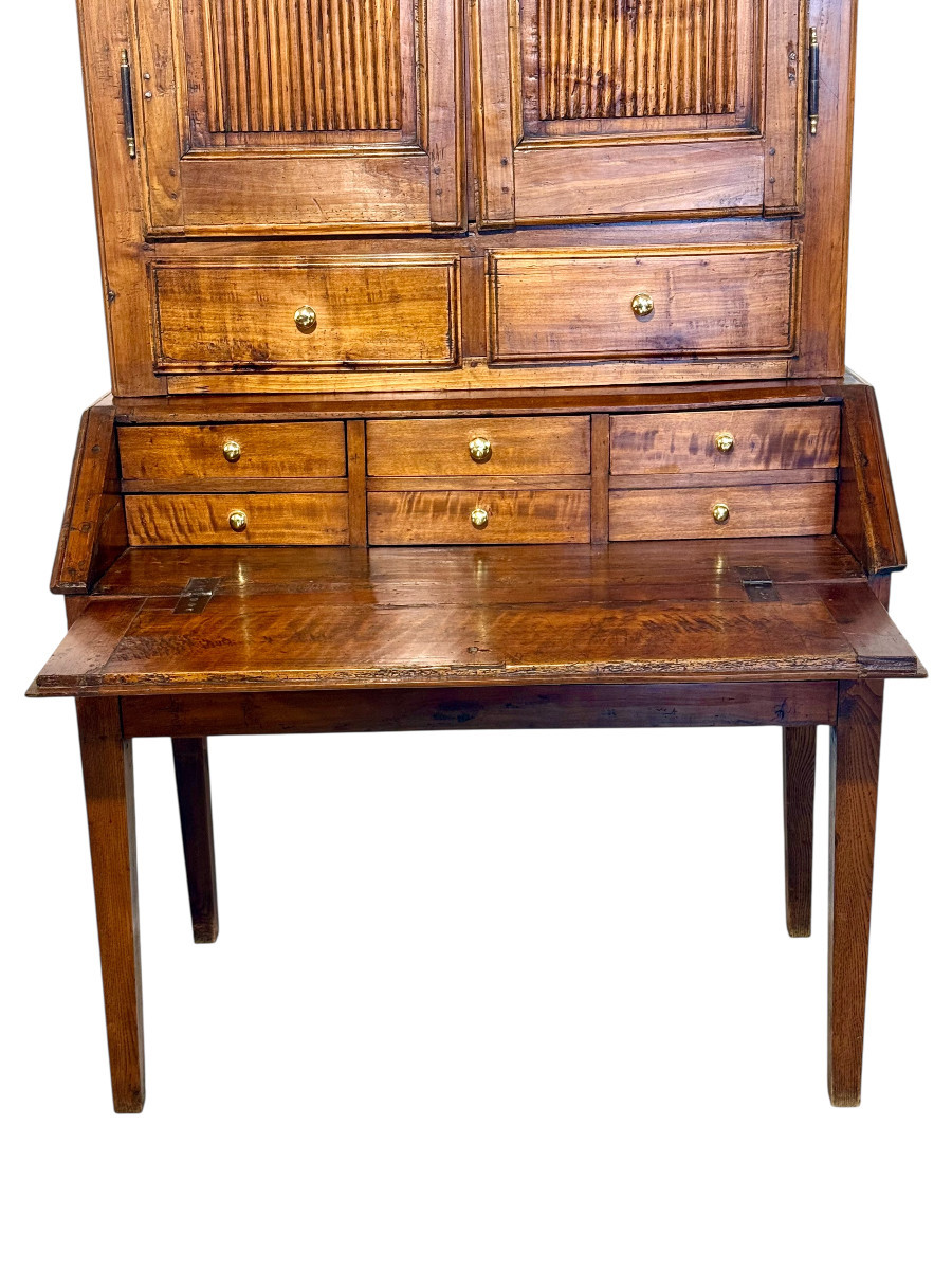 French Louis XVI Walnut Secretaire, Circa 1780-photo-6