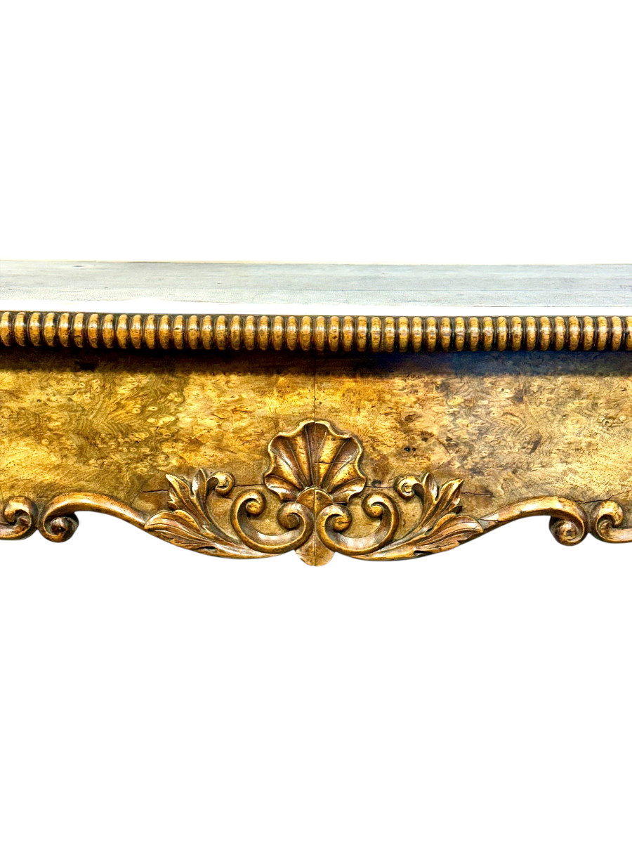 19th Century French Walnut Writing Table With Barley Twist Legs-photo-3