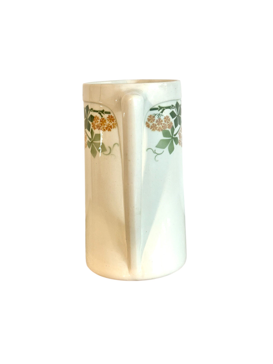 Pichet et bassin en faïence de Lunéville « Phlox » K&G, France -photo-3