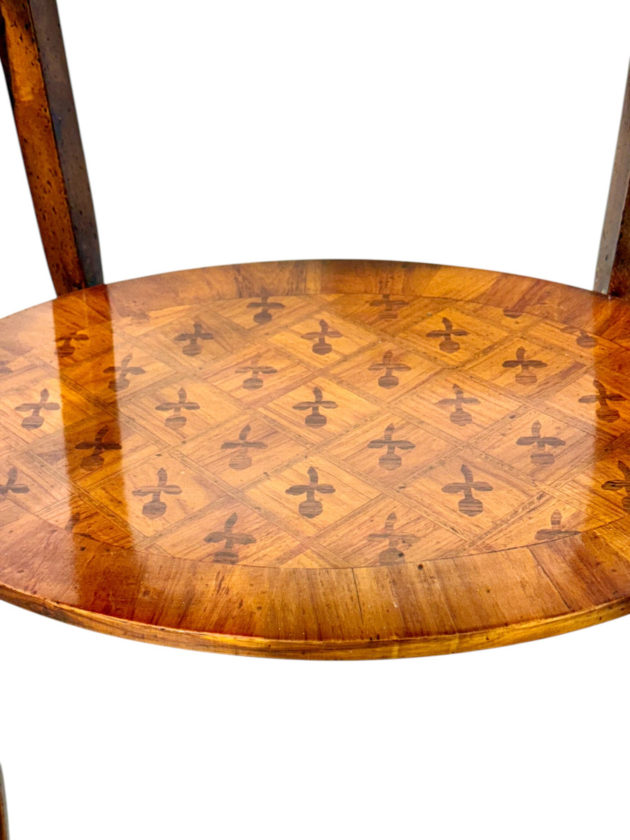 Table en Marqueterie de Style Louis XVI. Plaques de Sèvres, Paris, c.1890-photo-5