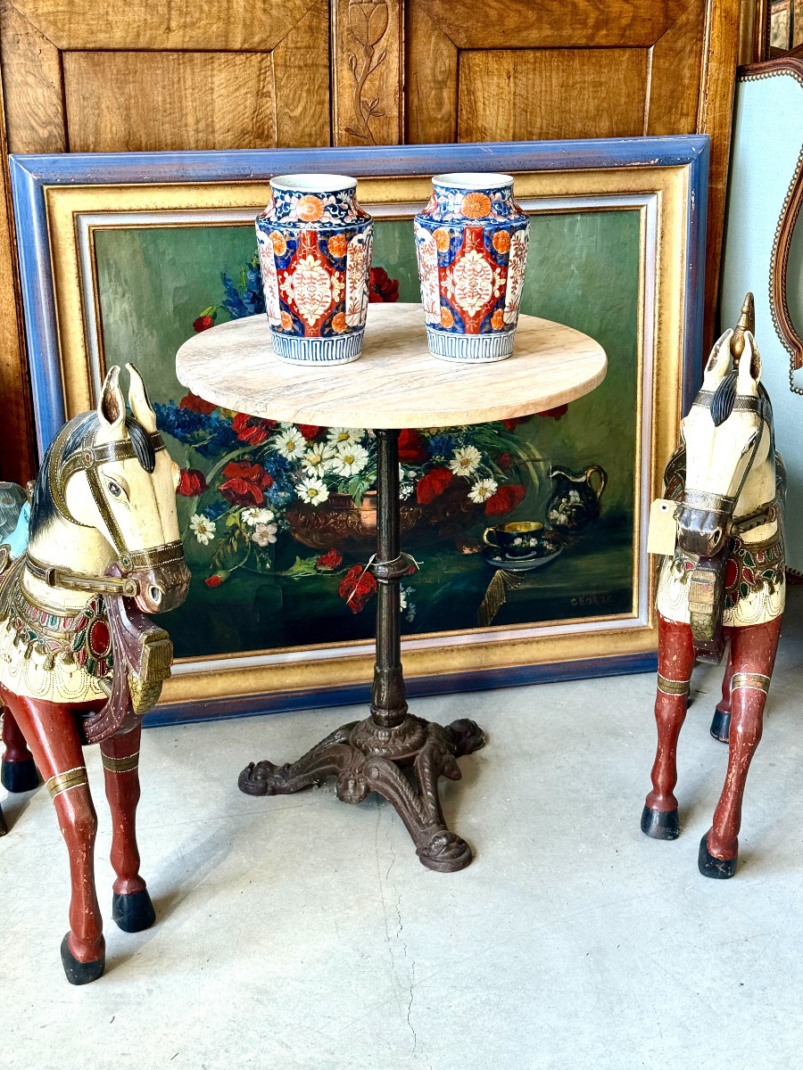 Pair Of 19th Century Japanese Imari Porcelain Vases-photo-7