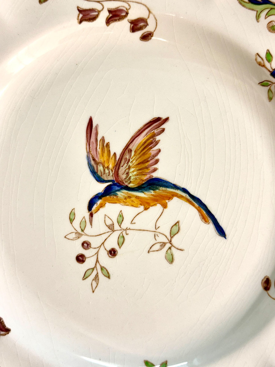 46-pieces French Faience Dinner Service, "cléry"  By Moustiers-photo-2