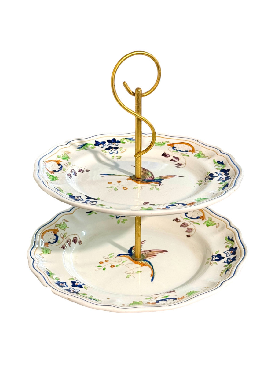 46-pieces French Faience Dinner Service, "cléry"  By Moustiers-photo-2